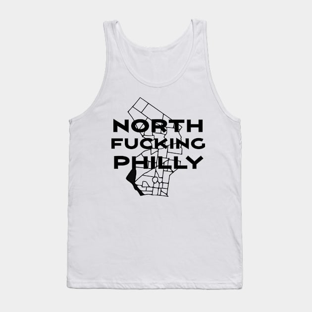 North F****** Philly Map Tank Top by Philly Tees